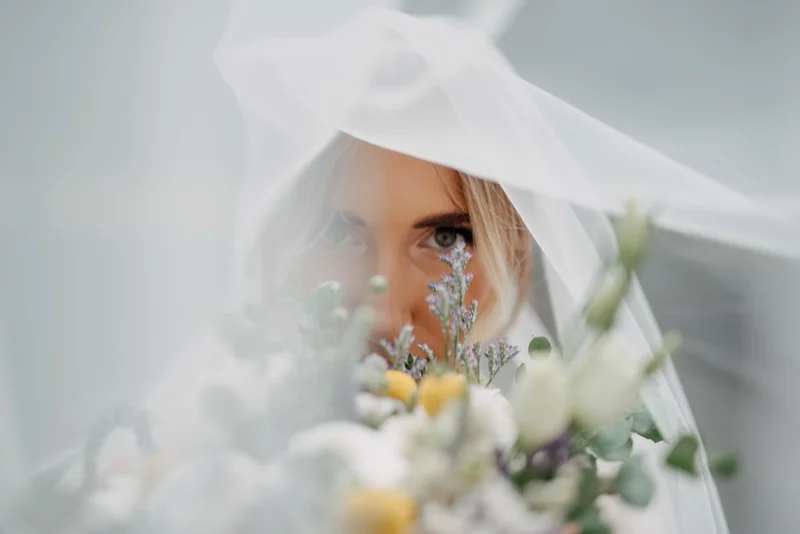 Bride with flowers
